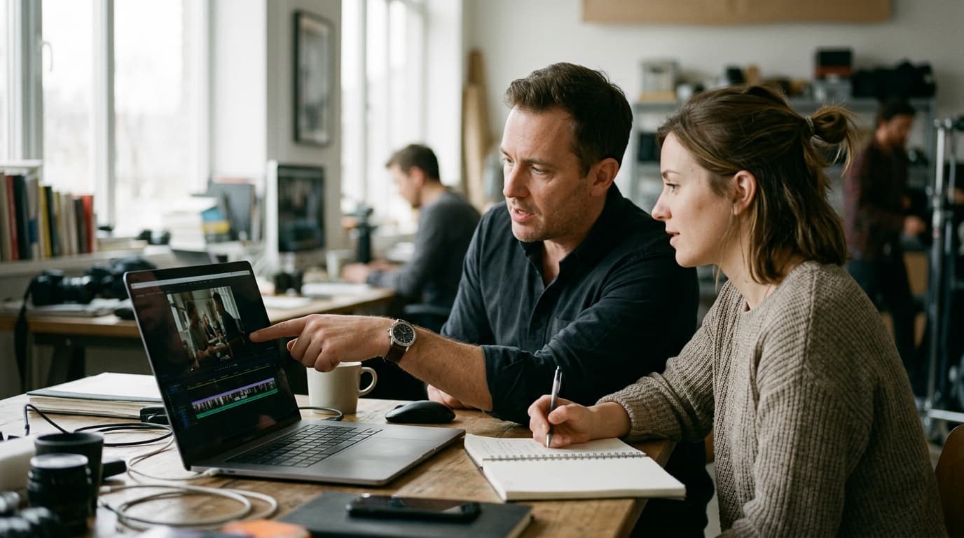 Client reviewing video content through a branded approval portal